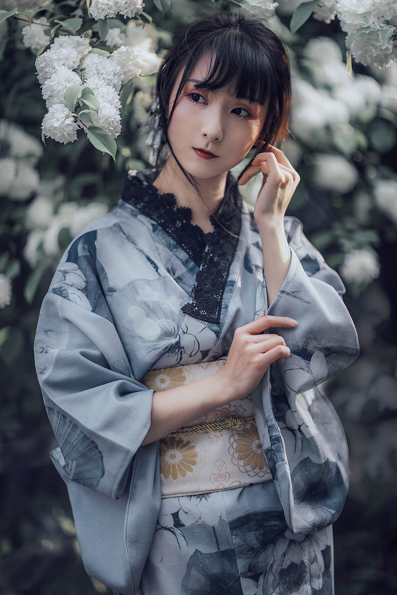 和服 绣球花 （第一次来站酷玩，嘿嘿）（图ZMTEzMDMzMDcy） - 人像摄影 - 站酷设计师李子木LZM原创素材 - 站酷ZCOOL