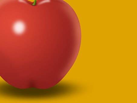 临摹 一颗可口的苹果