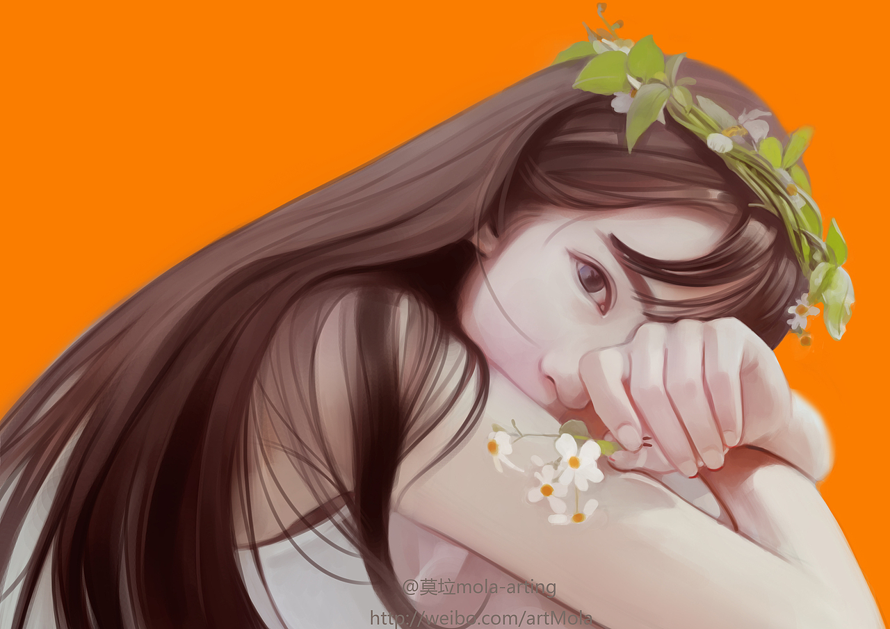 早期电脑手绘肖像画