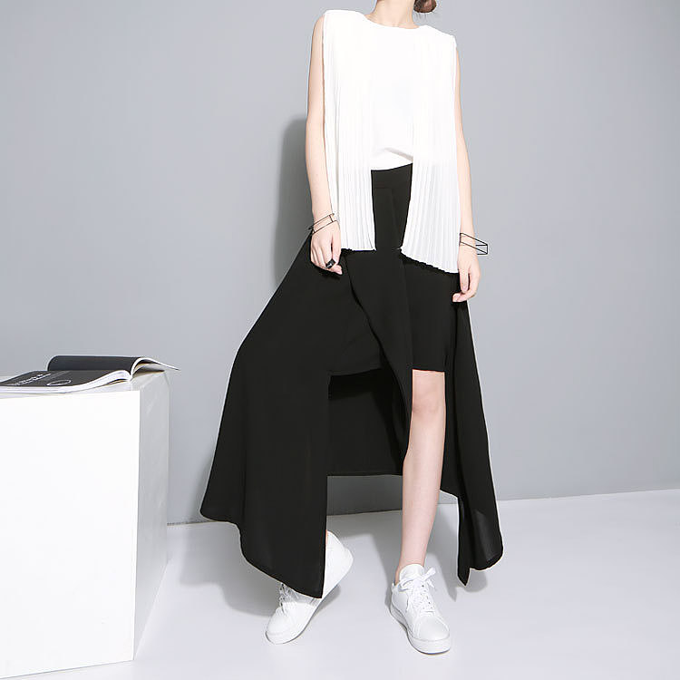 【原创品质】时尚港风设计多种穿法不规则大摆半身裙