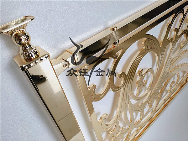 凤舞九天美式香槟金铝板雕刻楼梯扶手护栏加工定做（图ZMjExOTgyMzI0） - 家装设计 - 站酷设计师众钰金属原创素材 - 站酷ZCOOL