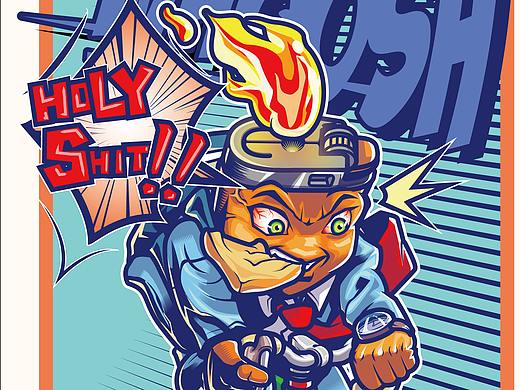 矢量插画  周一の阿辉