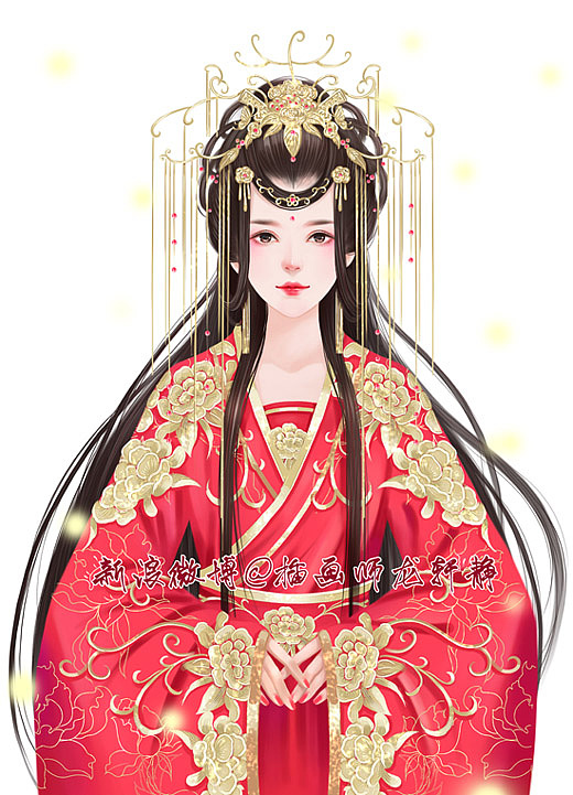 唯美古风立绘——盛装美人（图ZNzQxMTQwOTY=） - 商业插画 - 站酷设计师龙轩静原创素材 - 站酷ZCOOL