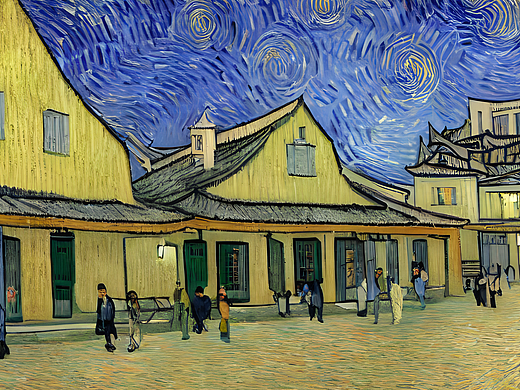 #AI创作实验室#岭南大院