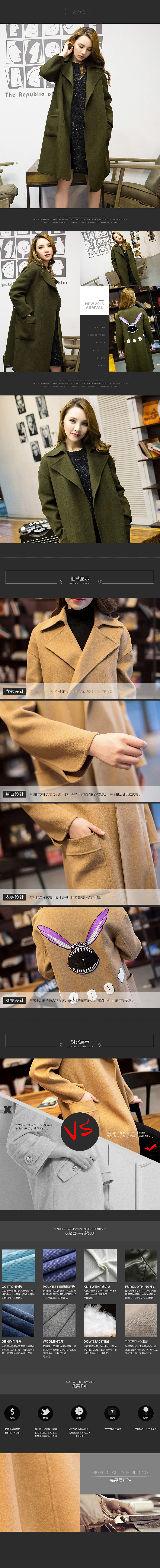 女装大衣详情/毛呢大衣详情