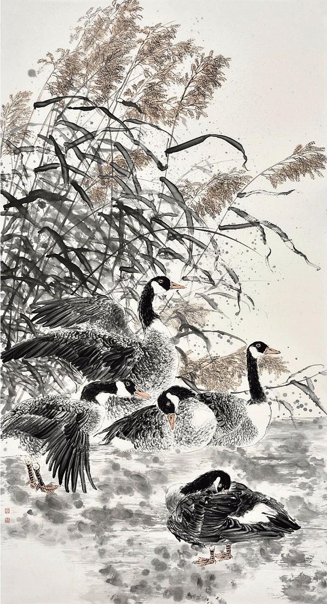画家董玉新，当代主题性花鸟画领军人物（图ZMjg1MDM0OTY4） - 绘画 - 站酷设计师易阁字画网张小克原创素材 - 站酷ZCOOL