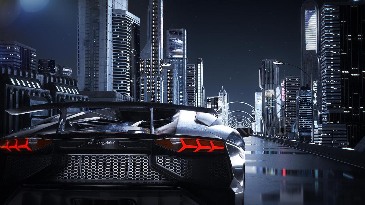 C4D三维汽车手机产品动画