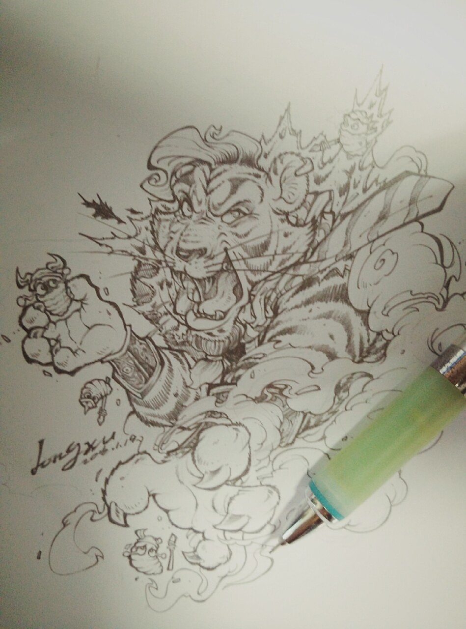 以前的铅笔手绘美女(美式)