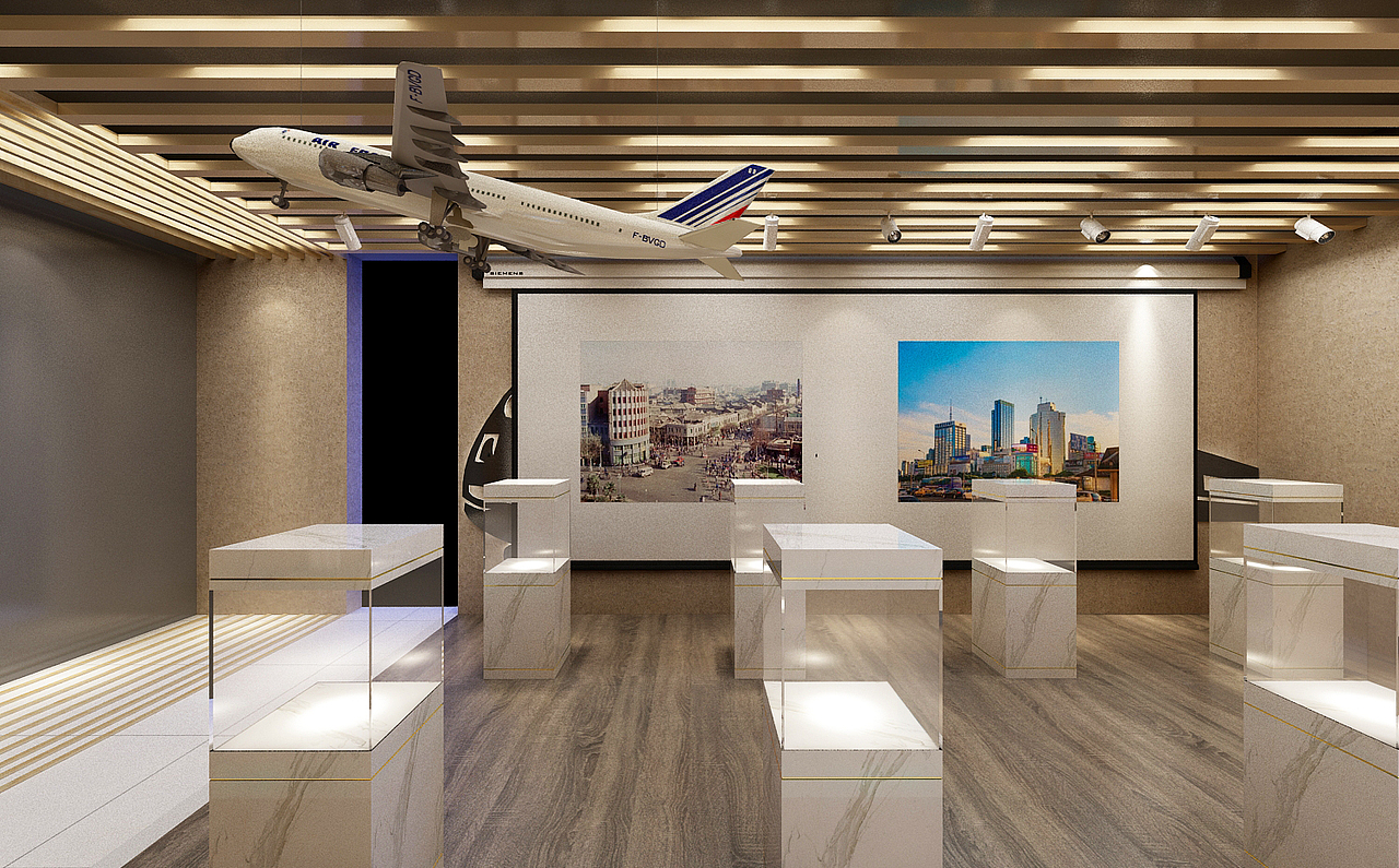 文化展厅 效果图设计 3d设计