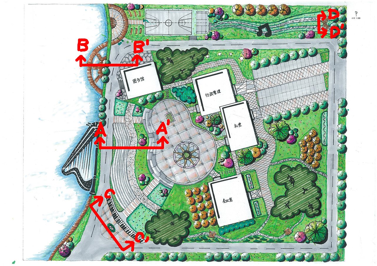 剖面图剖线位置
