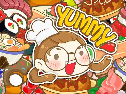 呆萌酱yummy矢量插画