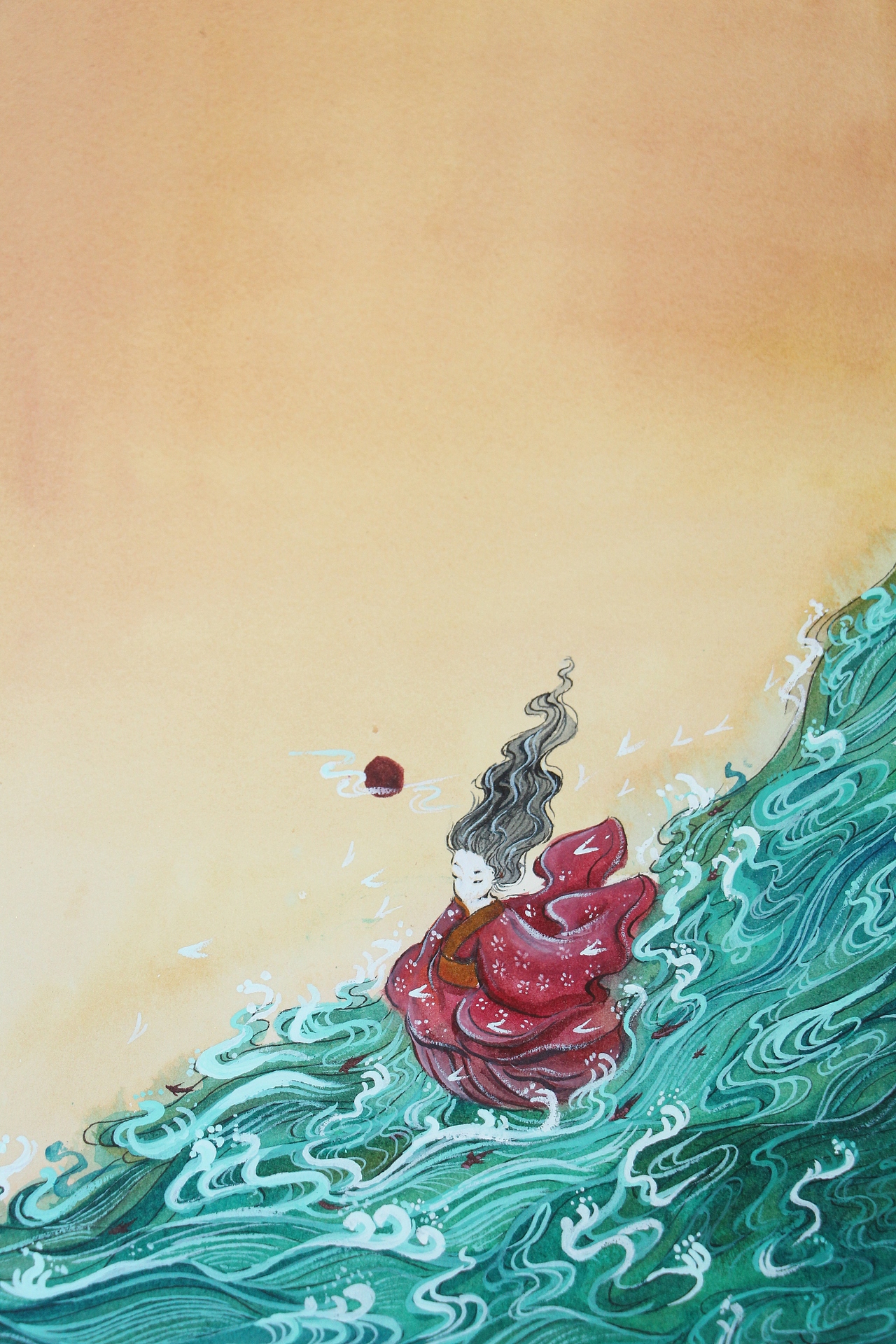 乘风破浪（图ZMjM0NjY5Mjg4） - 艺术插画 - 站酷设计师月时YS原创素材 - 站酷ZCOOL