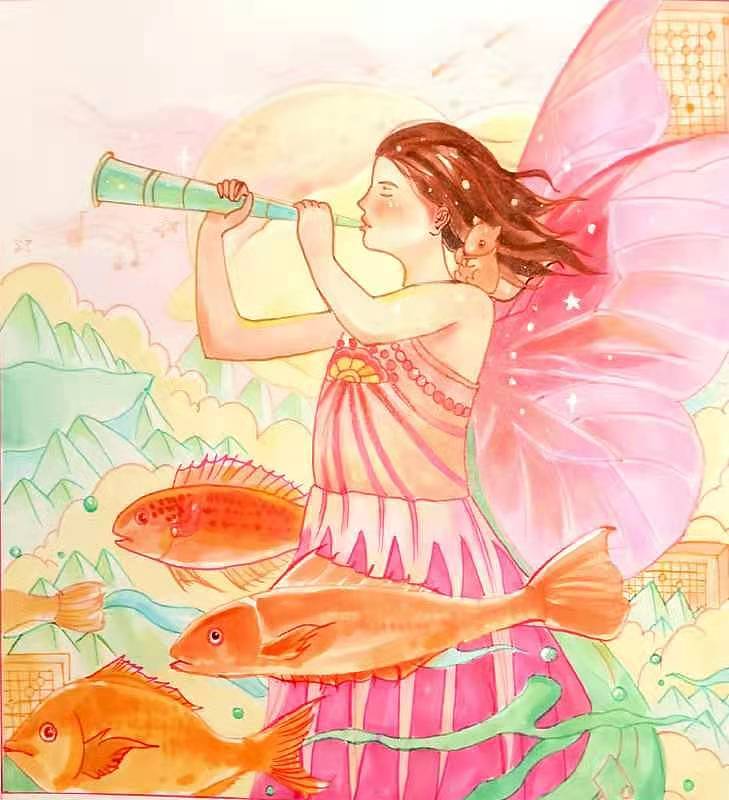 精灵的号角（图ZMjk0NTE2NjU2） - 商业插画 - 站酷设计师烦懒松松原创素材 - 站酷ZCOOL