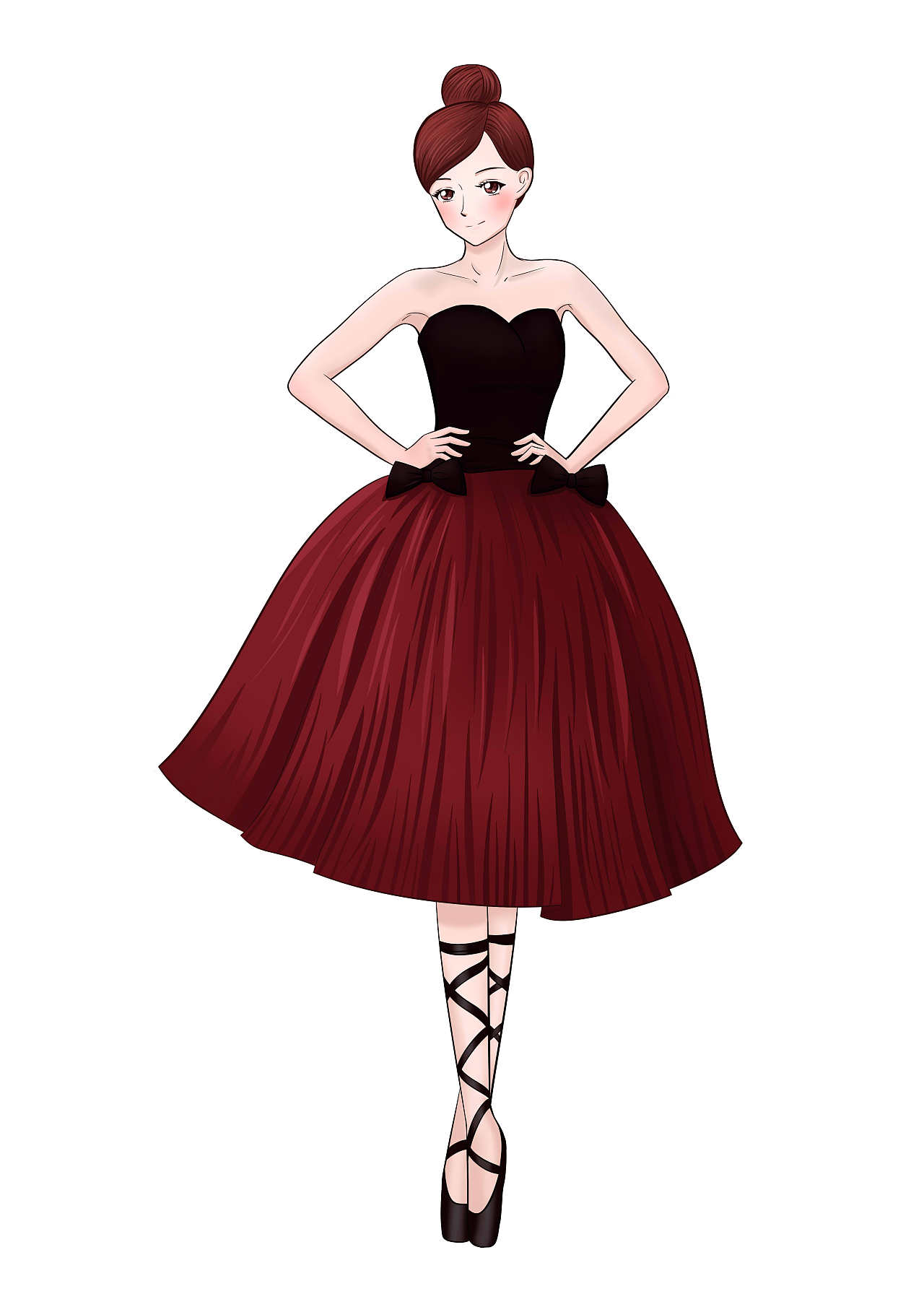 工作案例-服饰模特插画