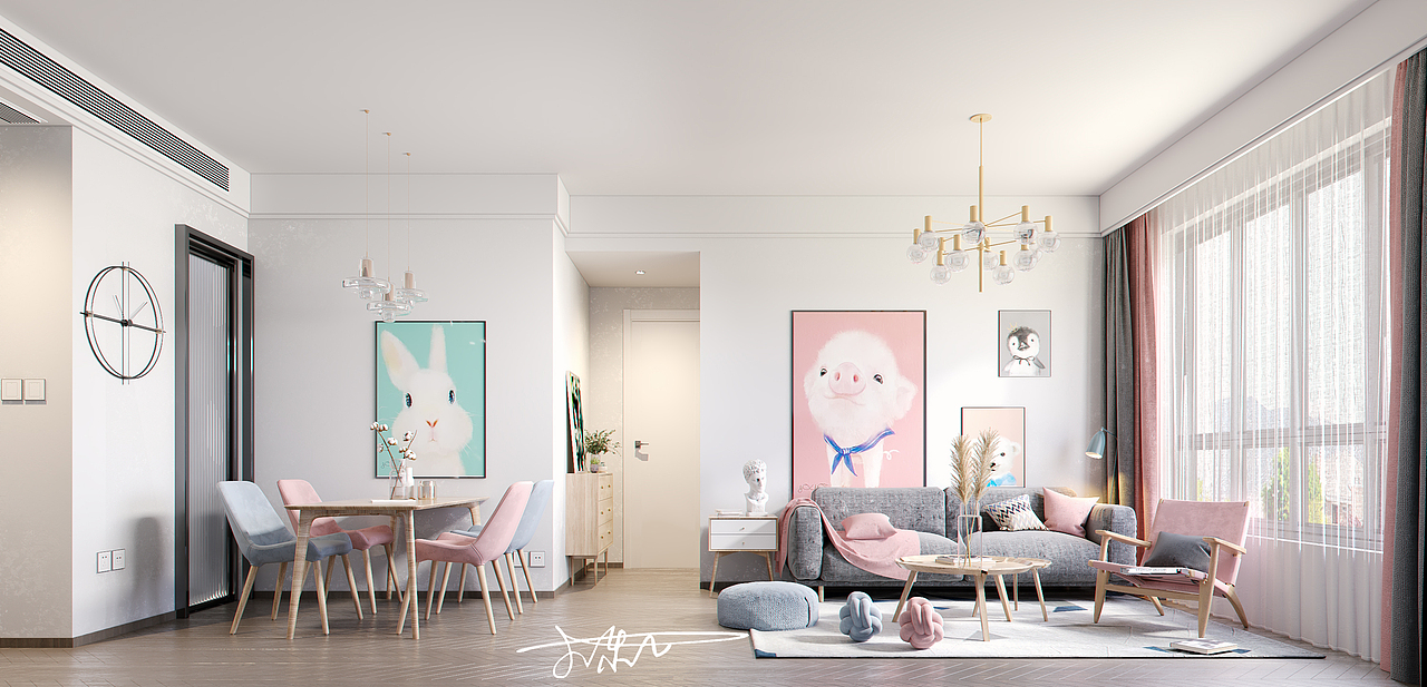 日常搬砖 北欧客厅~