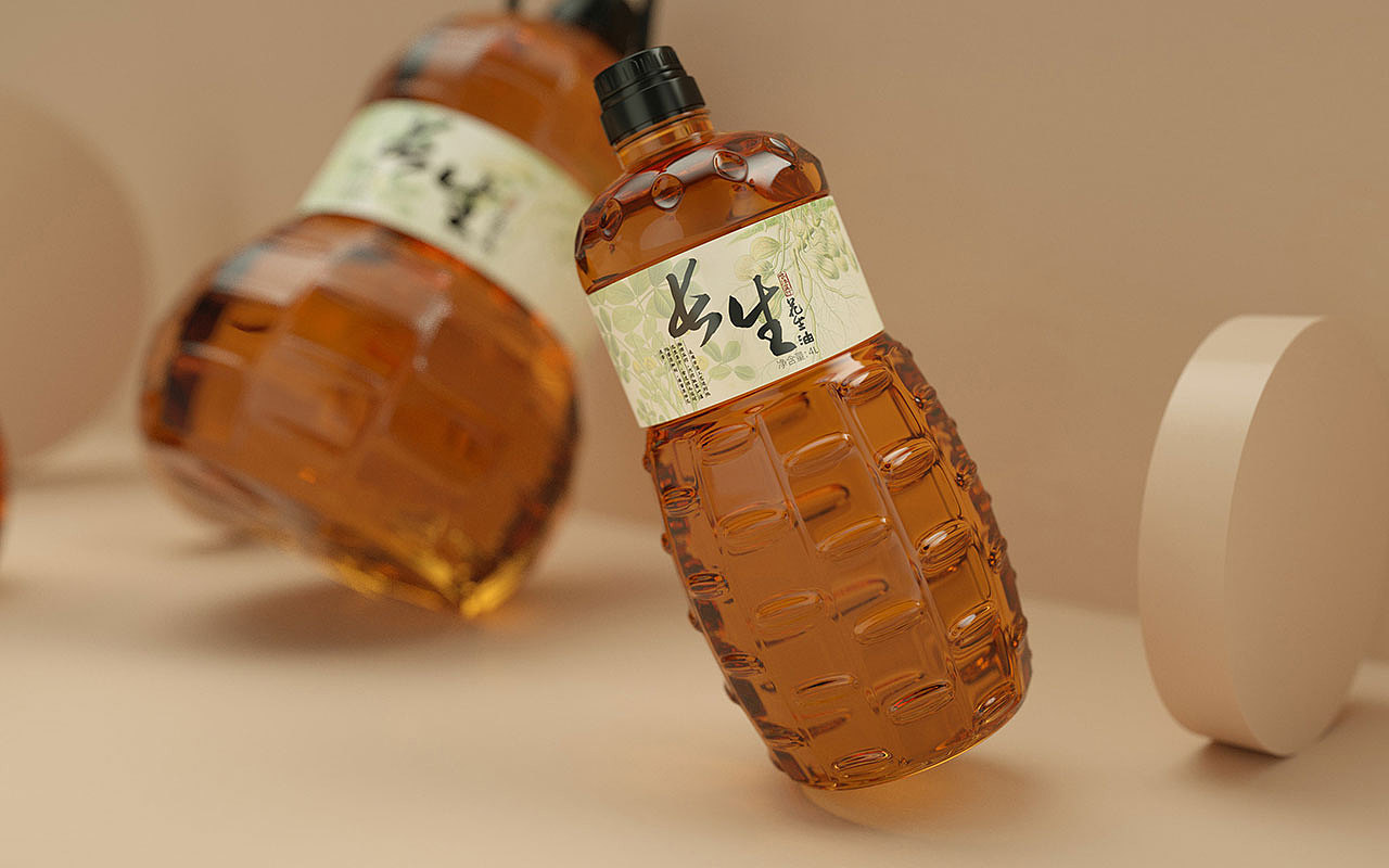 长生花生油瓶型设计