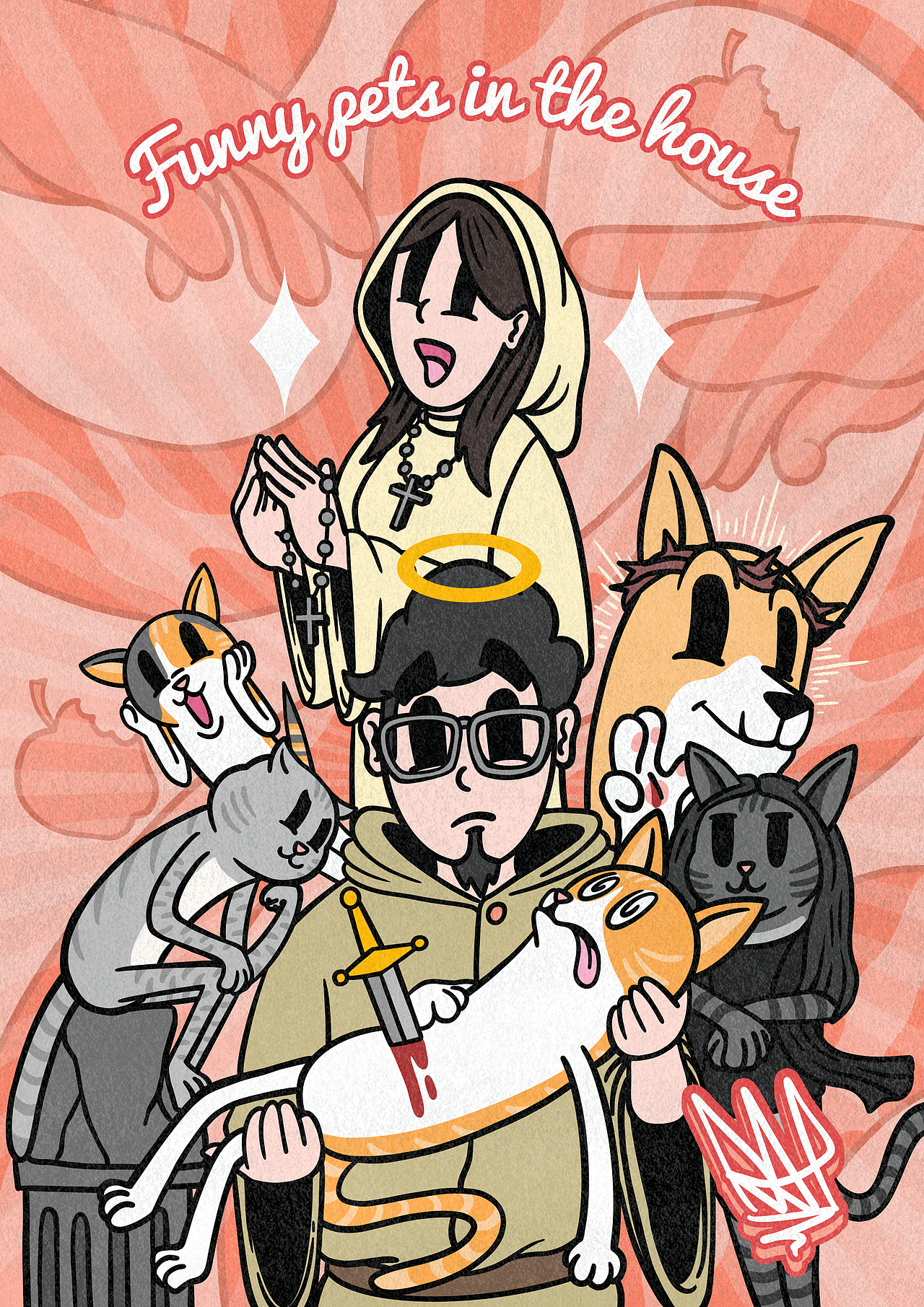 Funny pets in the house（图ZMjM2MjU3MTEy） - 创作习作 - 站酷设计师水耗儿原创素材 - 站酷ZCOOL