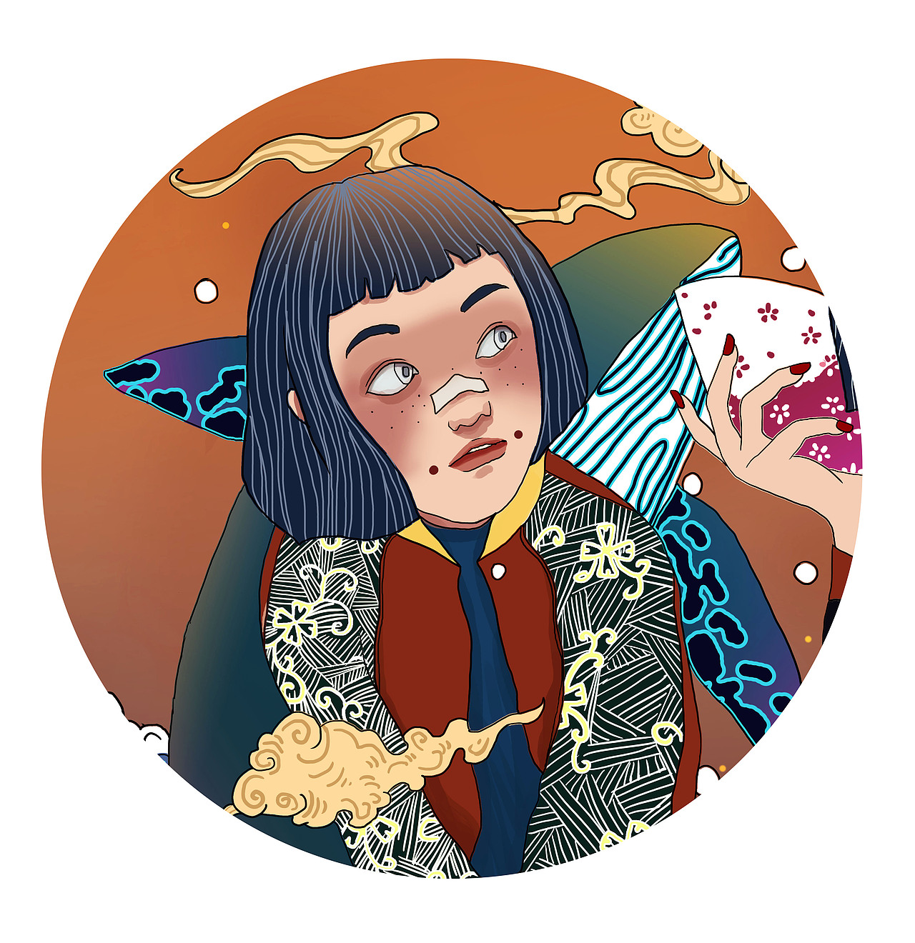 浮世绘恶人鱼（图ZODM5NTYwNjQ=） - 商业插画 - 站酷设计师狸子菌原创素材 - 站酷ZCOOL