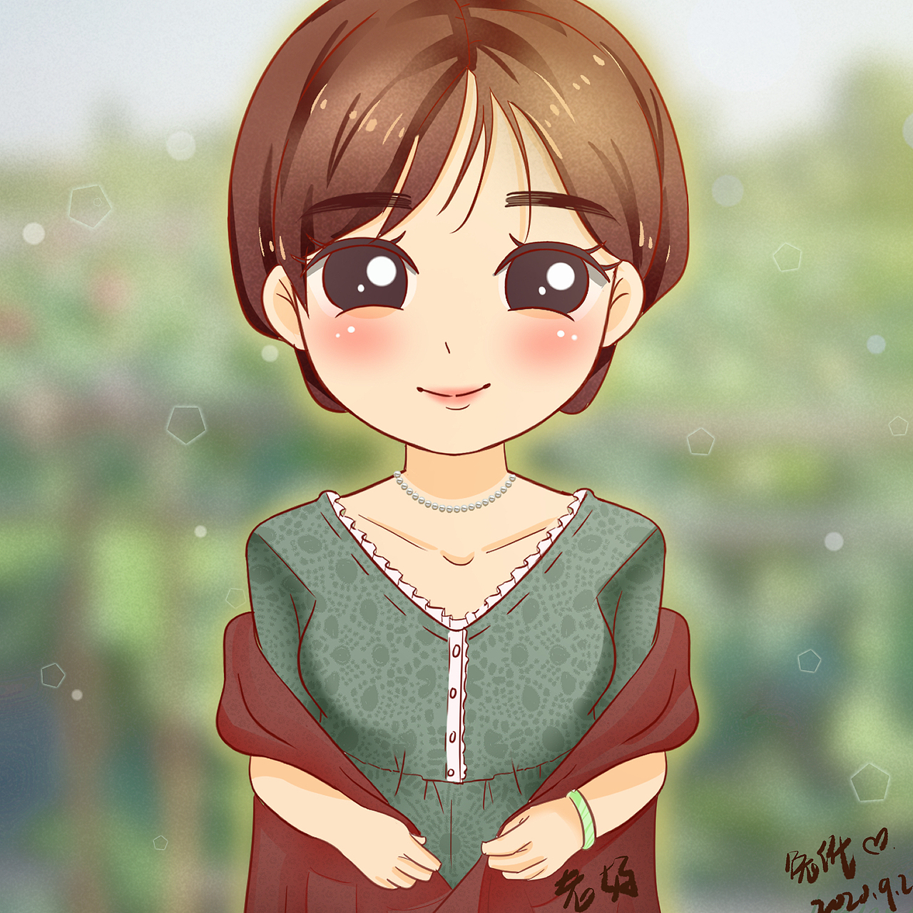 给老妈画的头像~（图ZMjIzMjgxMDEy） - 创作习作 - 站酷设计师兔兔纸丶原创素材 - 站酷ZCOOL