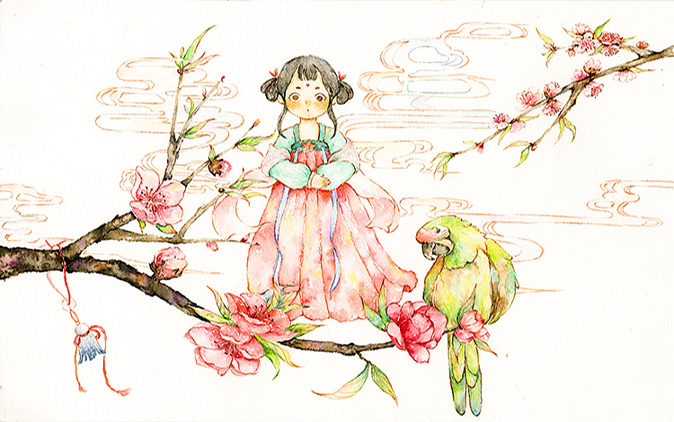 古风妹（图ZMzY3MjM2NTY=） - 商业插画 - 站酷设计师阎大力原创素材 - 站酷ZCOOL