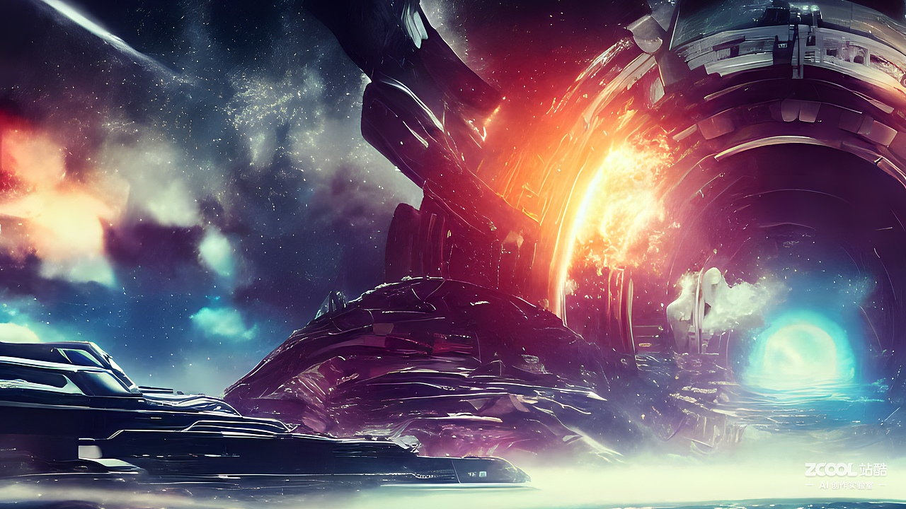 #AI创作实验室#太空,星球,星际城市,太空飞船,飞船