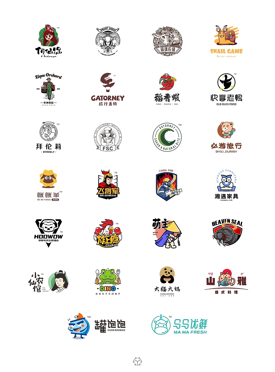 卡通logo 餐饮logo 零食logo_酷比_品牌设计-站酷zcool