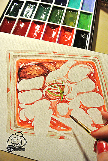 手绘美食——水煮牛肉（图ZMTA1Nzk0NzI=） - 商业插画 - 站酷设计师金鱼酱JINYU原创素材 - 站酷ZCOOL