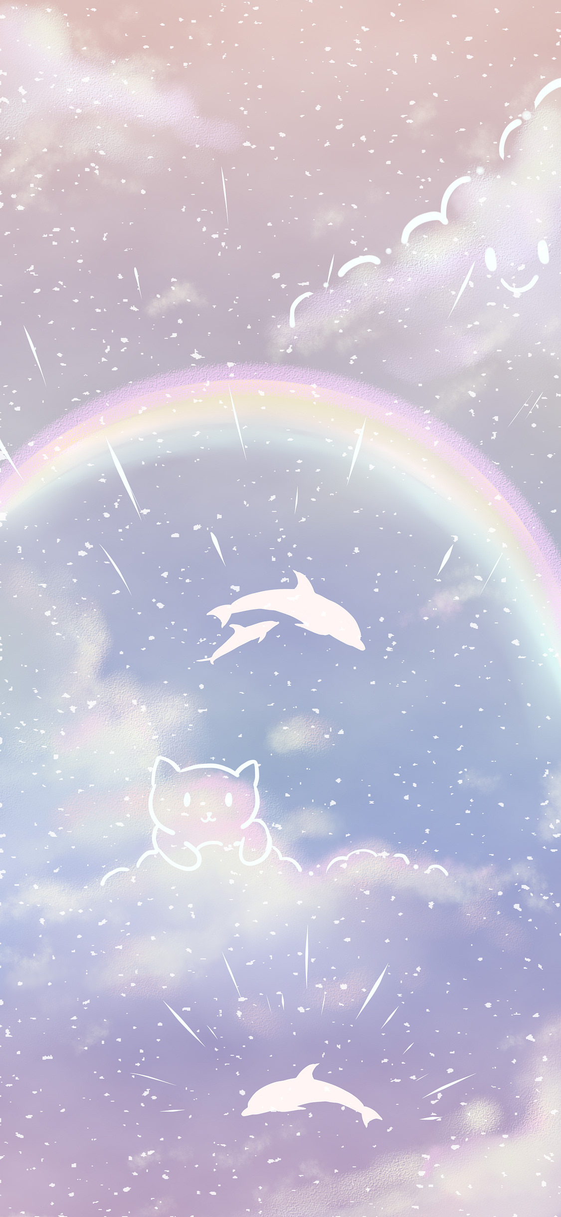 梦幻手机主题壁纸《梦话天空》（图ZMjM4NDIwNDcy） - 闪屏/壁纸 - 站酷设计师懒山猫原创素材 - 站酷ZCOOL