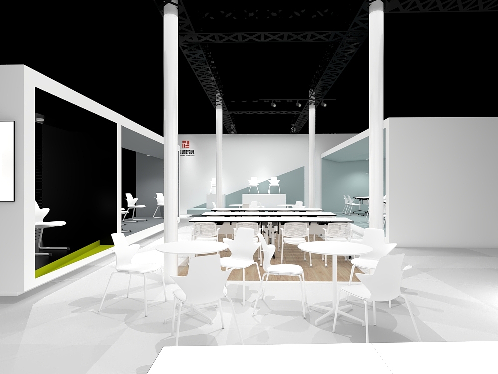 《浅色灰世界》-2018广东国际家具展梵西展厅设计