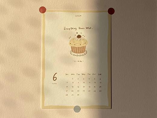 当下午茶来敲门-2020日历、胶带插画