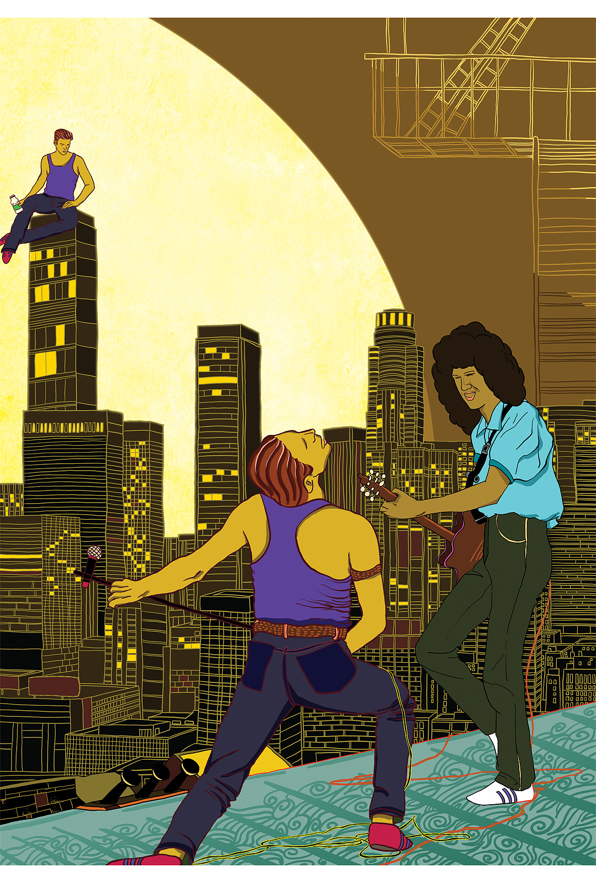 的作品的元素,或场景,或设计形式,或配色,与自己的小小主题结合在一起