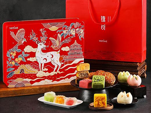 国潮风月饼礼盒详情页
