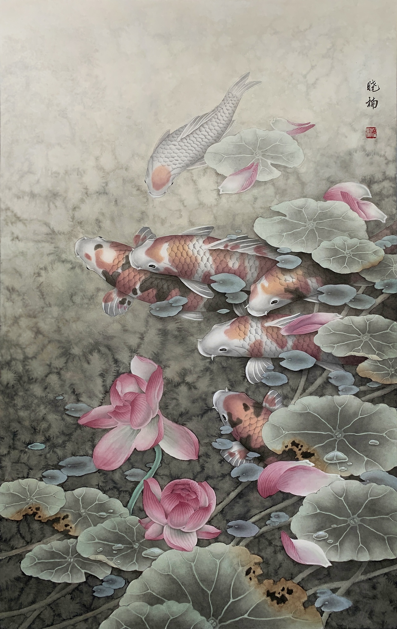 0举报收藏分享原创作品纯艺术绘画国画工笔鱼手绘个人工笔作品686新染