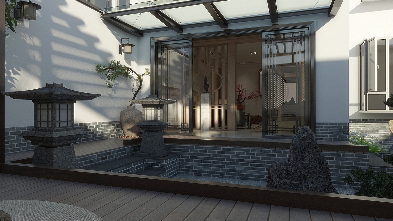 新中式别墅（图ZMjcyNzA0NDU2） - 家装设计 - 站酷设计师小猫大人原创素材 - 站酷ZCOOL