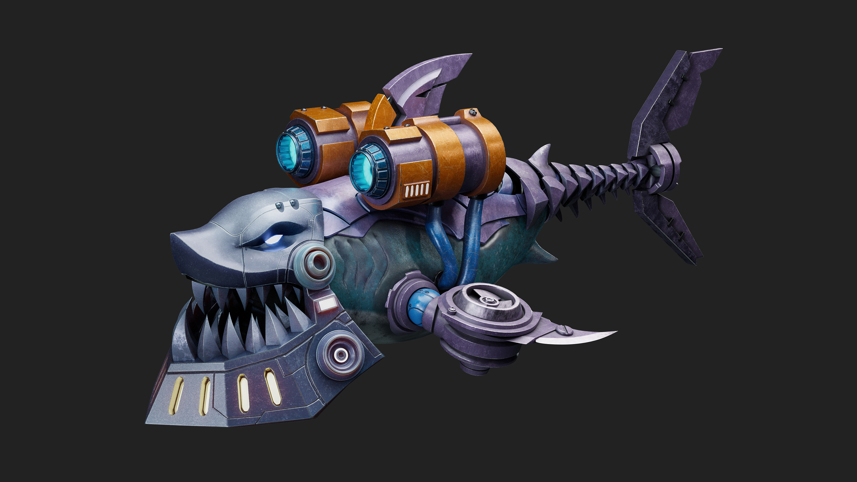 SHARK, the beast——充满科幻感的鲨鱼形象设计！ - 普象网
