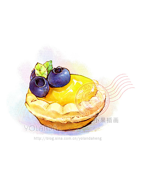 美食——甜点(鲜蓝莓蛋挞)
