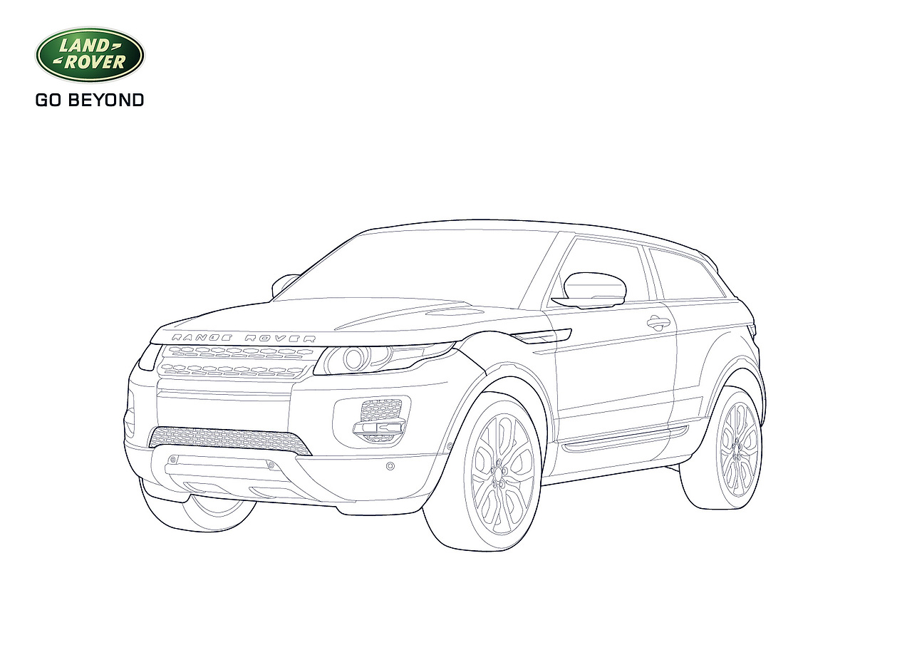 路虎极光矢量线稿|插画|新锐潮流插画|peter_m_原创作品-站酷zcool