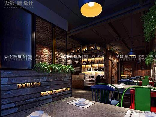 西安特色工业风中餐厅装修设计-湖南湘厨