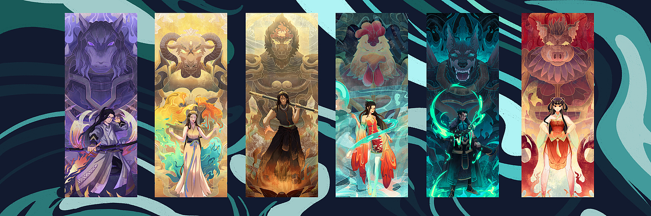 国潮---《十二生肖守护灵》（图ZMjc4NjUzOTIw） - 商业插画 - 站酷设计师非池中物设计原创素材 - 站酷ZCOOL