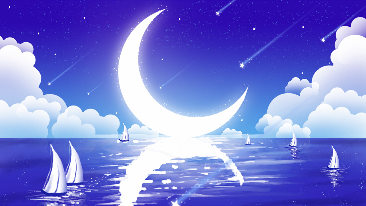 手绘练习-月亮（图ZMTczMTEzMTc2） - 艺术插画 - 站酷设计师森林中年少女原创素材 - 站酷ZCOOL