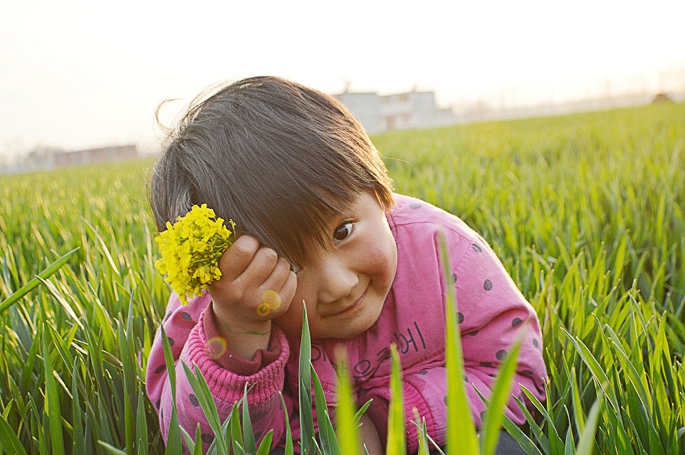 麦田里的小菇凉