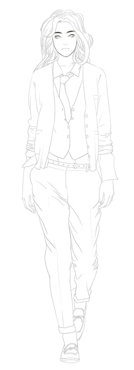 模特绘画过程分享