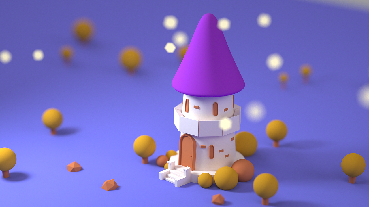 C4D低多边形建模