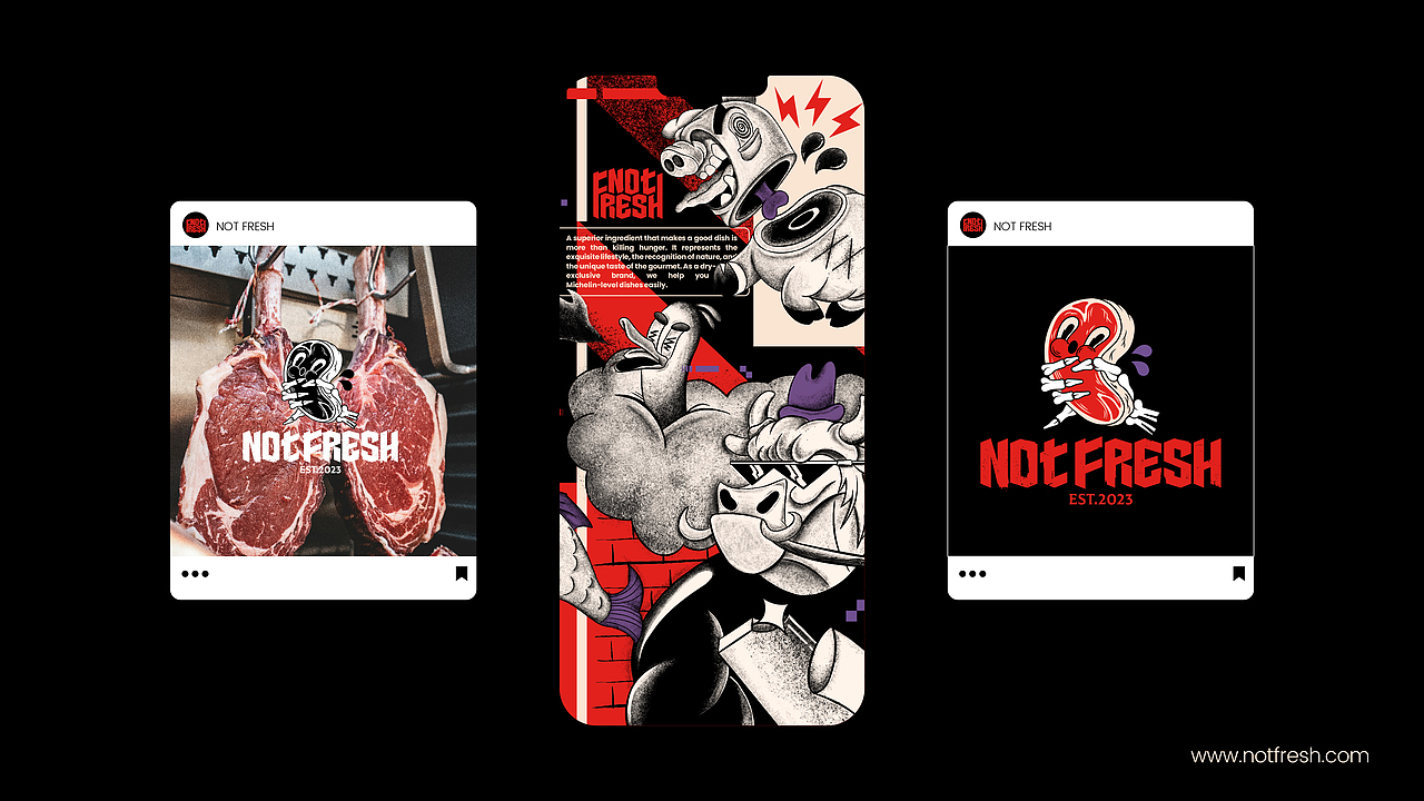 整点彩蛋xNotFresh熟成肉品牌视觉设计（图ZMzY1OTcyMjU2） - 品牌 - 站酷设计师整点彩蛋原创素材 - 站酷ZCOOL