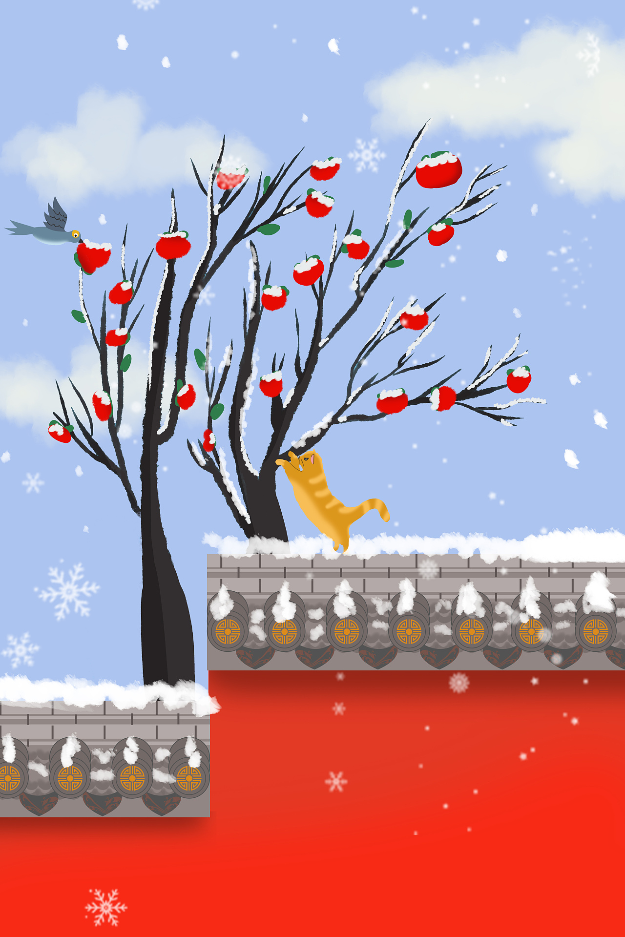 立冬暖冬插画练习|插画|商业插画|shero11 - 原创作品 - 站酷 (zcool)