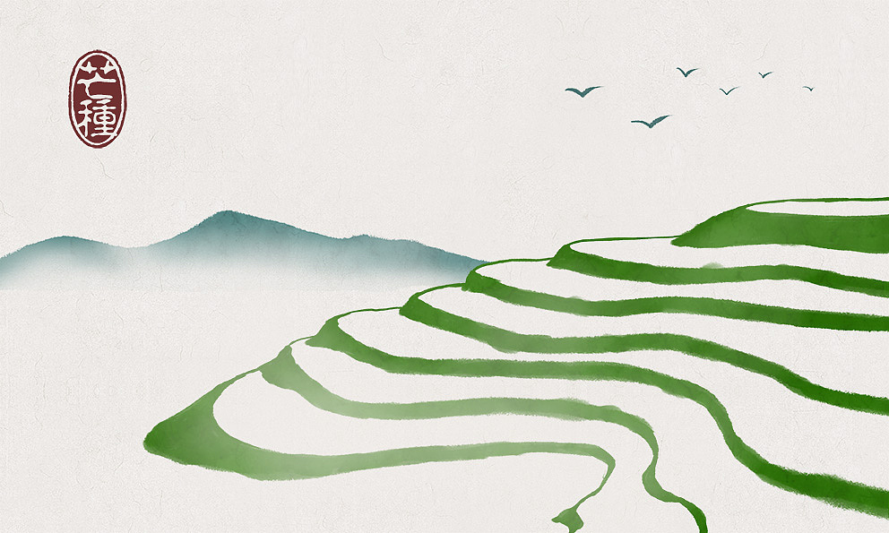 二十四节气插画宽幅横版