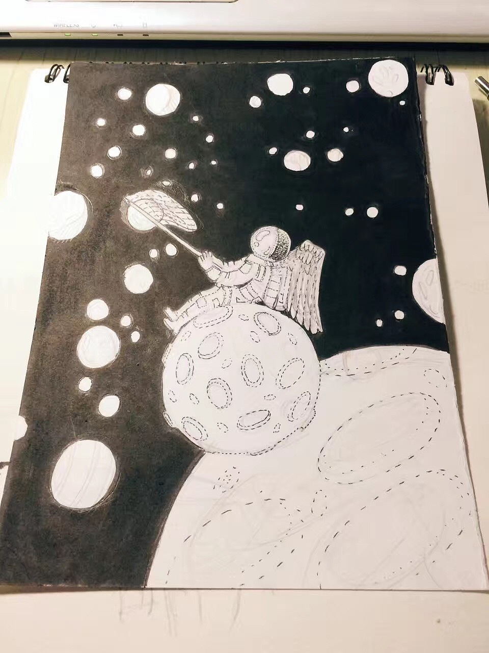 宇航员的梦想（图ZNTk5NTM5NzI=） - 艺术插画 - 站酷设计师飞鱼92原创素材 - 站酷ZCOOL