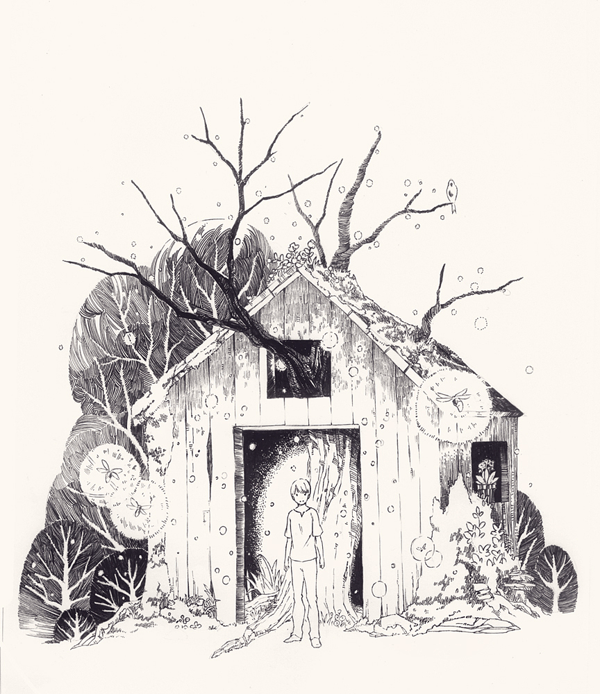 杂志黑白插图2