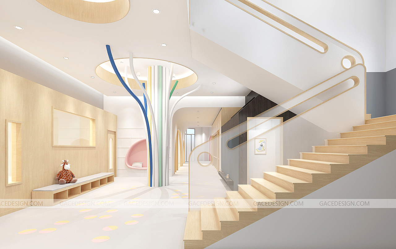 Gace Design幼儿园设计丨贝乐幼儿园（图ZMjE3NDEyNTgw） - 家装设计 - 站酷设计师GaceDesign原创素材 - 站酷ZCOOL