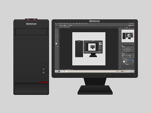 年迈的台式机的写实图
